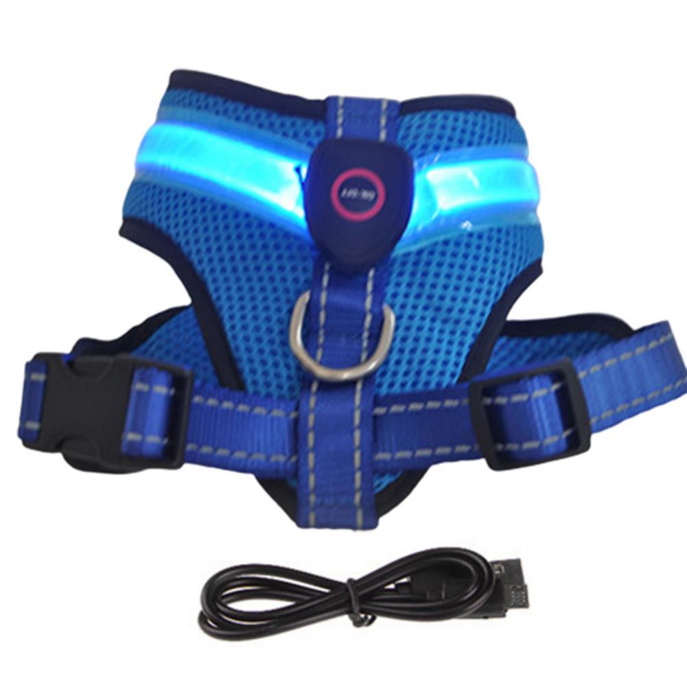 Great Pet LED Harness High Brightness Energy-saving Attractive No Pull Dog Vest Harness with LED Light
